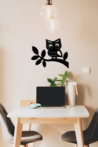 Baykuş Dalda Metal Tablo