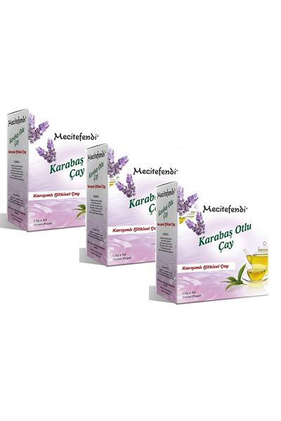 Mecitefendi 40-piece Filtered BagS - 3 PieceS of Karabaş Herbal Tea