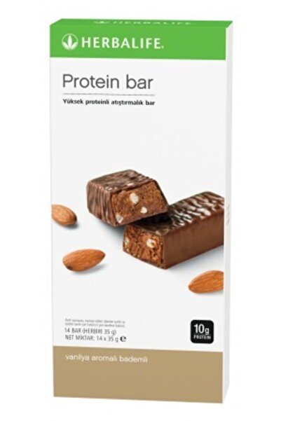 Herbalife Vanilya Aromalı Bademli Protein Bar 14 'lü Paket Her Biri 35 G