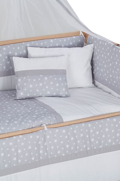 Babycom 60*120 Gri Yıldızlı Uyku Seti