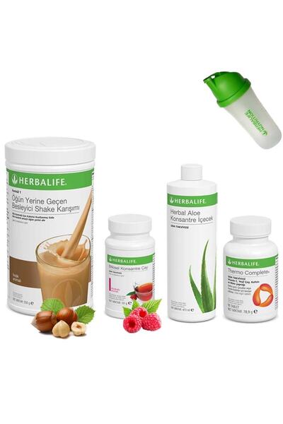 Herbalife Shake Fındık - Çay Ahududu - Aloe Vera - Thermo - Shaker