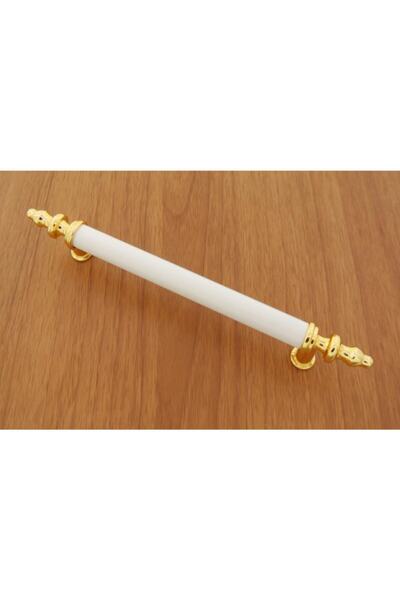 Metax Kumru Düz Boy Kulp Sarı-beyaz 128 Mm (5 Adet) Dolap Vestiye