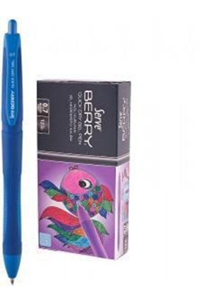 Serve Berry Jel Mürekkepli Kalem 12 Li Kutu Koyu Mavi