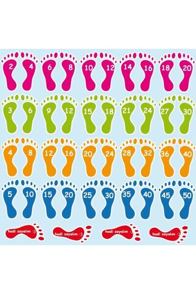 okulcenter Ritmik Sayma Ayak Izleri (VİNİL BASKIDIR )