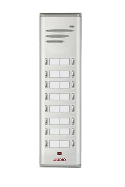 AUDİO 004849 E16 Çift Butonlu Zil Panel 16'lı Basic Serisi