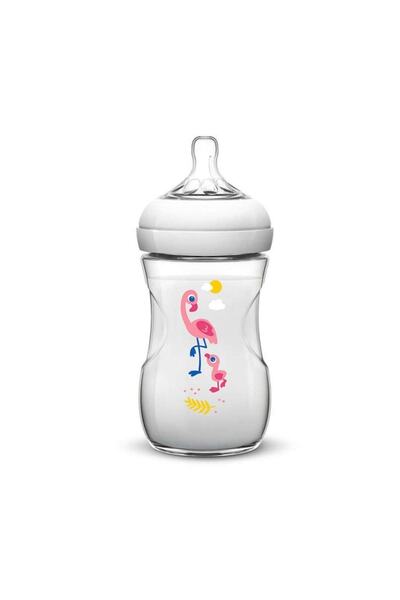 Philips Avent زجاجة رضاعة طبيعية بنقشة طائر الفلامنجو سعة 260 مل SCF627/21