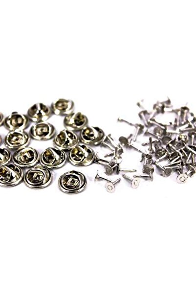 Ertürk Metal Aksesuar Rozet (kelebek Ve Çivi Takım ) Nikel Kaplama, #278n 100 Adet