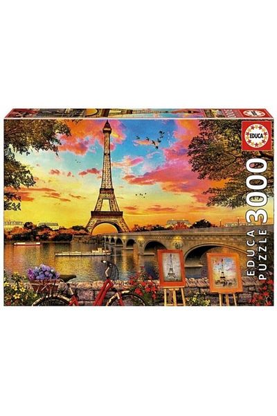 EDUCA 3000 Piece Puzzle - Sunset in Paris 17675