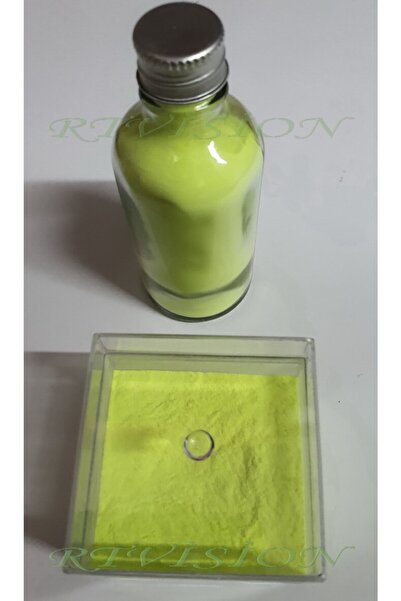 RTVİSİON Renkli Fosfor Tozu Sarı Renk 50 Gr (karanlıkta Yanma Işığı Sarı-yeşi...