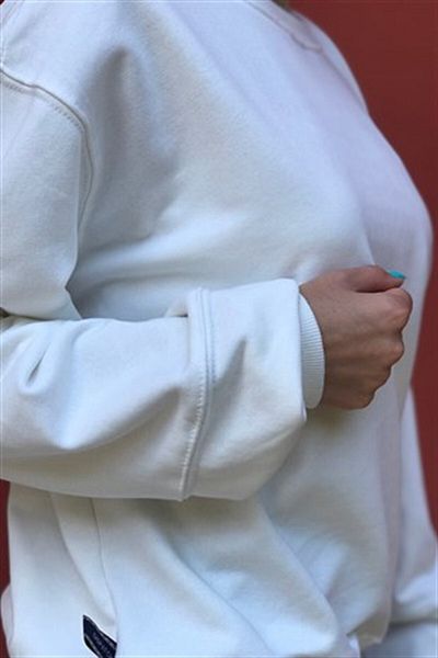 novon Hanorac oversize cu gât crew cu 3 fire