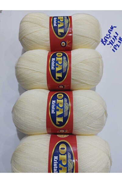 OPAL [4 Τεμάχια] Κλωστή Πλεκτομηχανής 100 γραμμάρια 475 μέτρα Κρεμ Χρώμα Κρεμ Χρώμα Σειρά Νούμερο Δαντέλας Νούμερο 4 ή 5