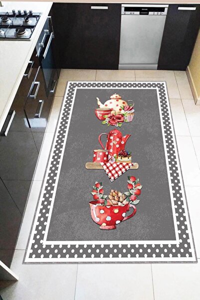 Viva Weaver's Kaymaz Taban Makinede Yıkanabilen Mutfak Halısı Ar842