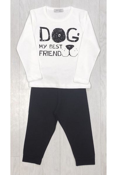 Macawi Dog Printed Thin Cotton Double Set