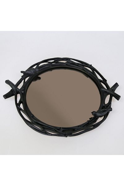 Selim Mavera Mirrored Tray Black