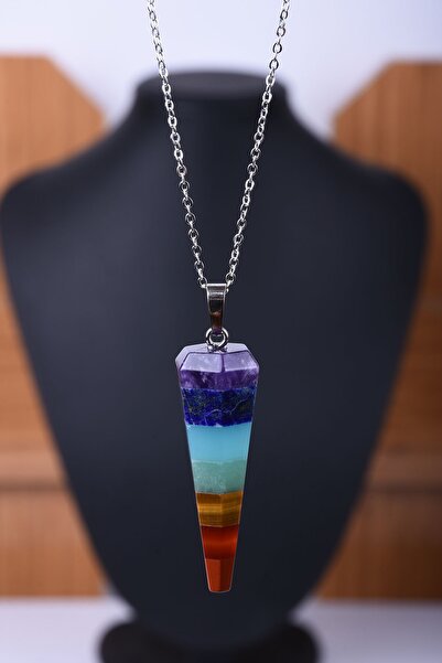 Taşmeran قلادة شقرا من الحجر الطبيعي Tky0046