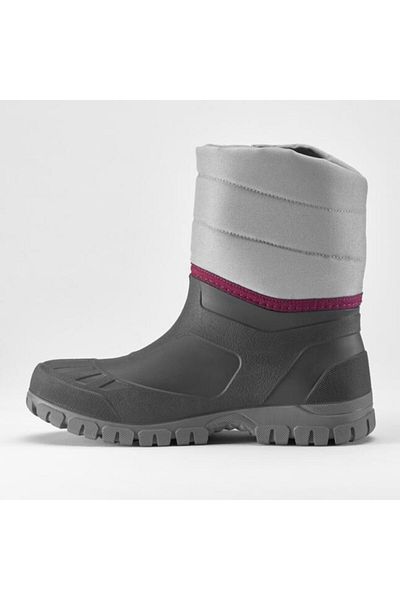 Decathlon Women's Snow Boots Waterproof Non-Slip Keep Warm Gray Outdoor Nature Hiking
