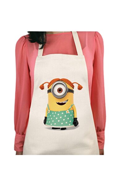 ART HEDİYE مريلة مطبخ قابلة للغسل وطباعة دائمة وطارد للماء من مينيون جيرل