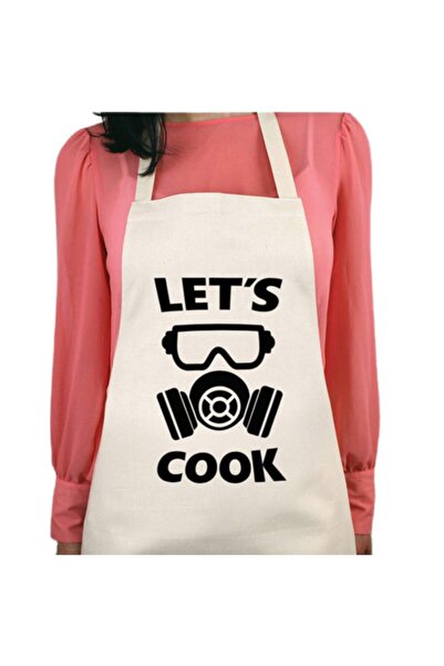 ART HEDİYE مريلة مطبخ قابلة للغسل بطباعة دائمة وطارد للماء من Let's Cook