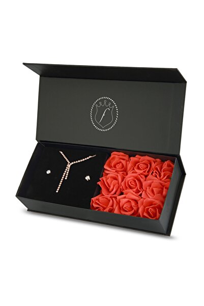 Forentina Rose Waterway Necklace Solitaire Earrings - in Rose Box - Ps 214900 En