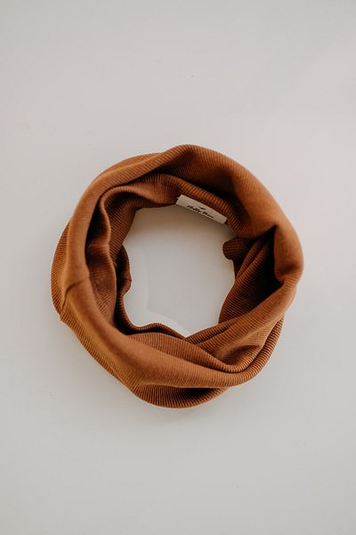 Fluffyboon Ribbed Neck Collar Brown
