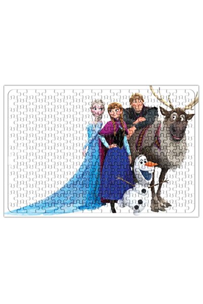 Baskı Dükkanı Elsa Kristoff Anna Olaf Film Frozen Puzzle 240 Parça Yapboz