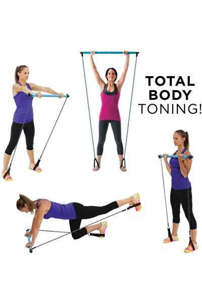 Webinay Home Portable Pilates Studio Jimnastik Lastiği Egzersiz Çubuğu Yoga Plates Spor Kondisyon Direnç Aerobik