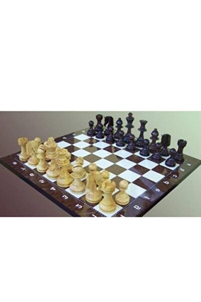 Genel Markalar 45x45cm Turnuva Tipi Kaliteli Ahşap Satranç Tahtası Sehpası Ve...