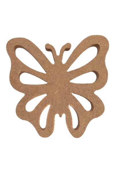 na neşeli ahşap 15 Cm Ahşap Kelebek Figürü 18 Mm Dik Durabilen Ahşap Boyama Ürünü . Oda Süsü Dekoratif Obje