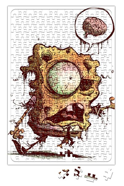 Baskı Dükkanı زومبي سبونج بوب لغز 240 قطعة بانوراما