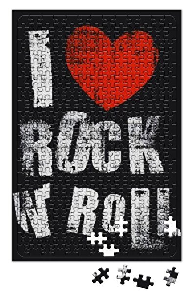 Baskı Dükkanı أنا أحب موسيقى الروك إن رول أحجية الصور المقطوعة المكونة من 240 قطعة