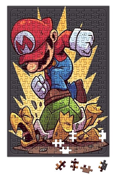 Baskı Dükkanı Süper Mario Supermen Puzzle 240 Parça Yapboz