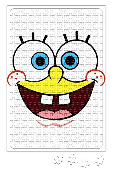 Baskı Dükkanı Sünger Bob Gülen Surat Puzzle 240 Parça Yapboz