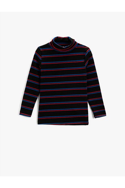 Koton Striped Turtleneck T-Shirt Long Sleeve