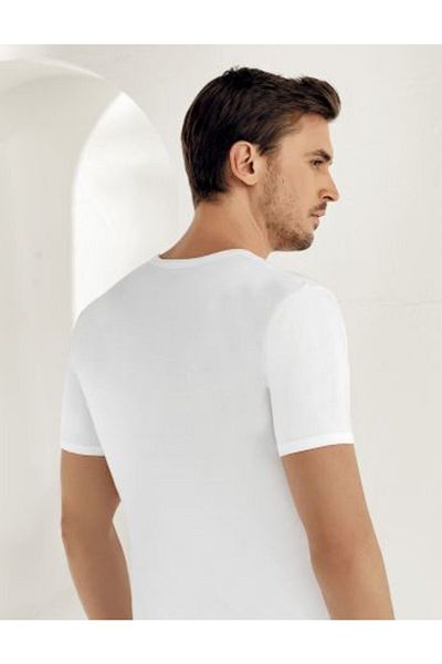 Şahinler Crew Neck Half Sleeve Combed Cotton Men's Undershirt