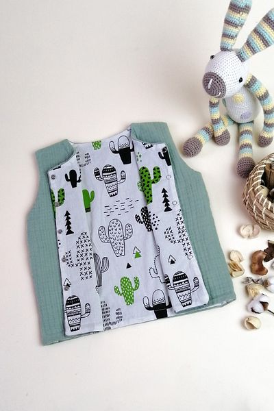 la mure baby 100% Organic Muslin Baby & Kids Vest Two-Way