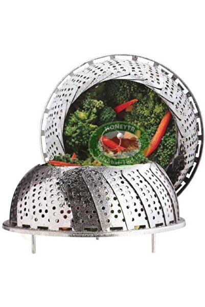 abnturk Paslanmaz Çelik Katlanır Kanatlı Buharda Sebze Pişirici Vitamin Koruy...
