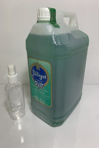 JÜLİYET 1 Adet 5 Lt 60 Derece Gizli Çiçek Kolonyası 100 Mle Sprey Kolonya Hediye