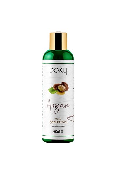 Poxy Green Tea Extract Argan Shampoo - 400 ml, Special for Fine Hair