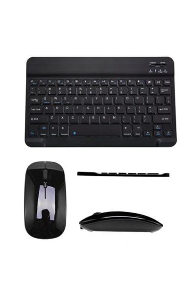 DUHALINE Apple Ipad 8. Nesil A2270-a2428 10.2" Tablet Için Uyumlu Slim Şarjlı Bluetooth Klavye Ve Mouse Seti