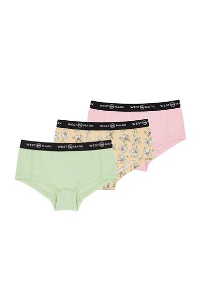 WESTMARK LONDON Girl's Organic Cotton 3 Piece Hipster Set