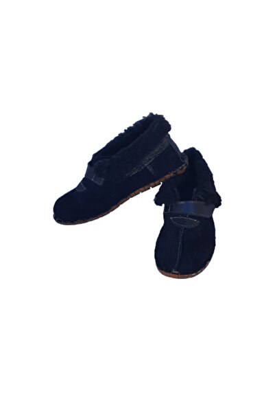 KAPAR Cırtlı Panduf Evde,içeride Ve Dışarıda Giyilebilen Kışlık Deri Siyah Pa...