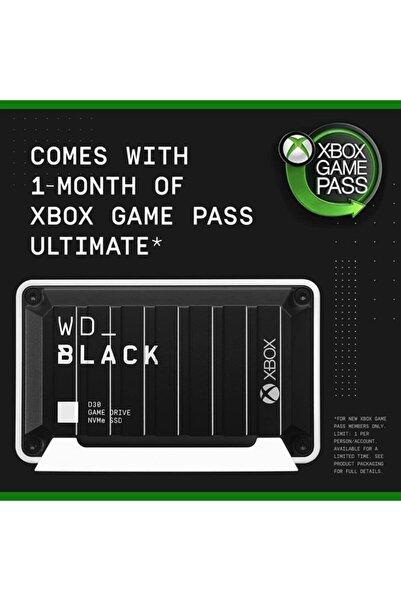WD Black D30 2tb Bamf0020bbw-wesn Game Drive Ssd Xbox Taşınabilir Disk