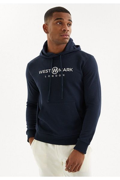 WESTMARK LONDON Φούτερ από οργανικό βαμβάκι με λεπτομέρεια τσέπης με στάμπα