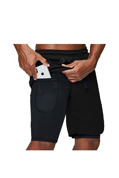 MOOLY Unisex Running And Training Sports Shorts 2 In 1