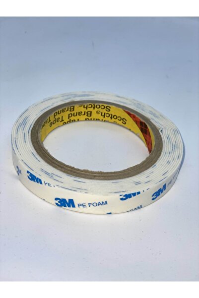 3M 9r110w Çift Taraflı Beyaz Köpük Bant - 19 Mm Genişlik - 2 Metre Uzunluk