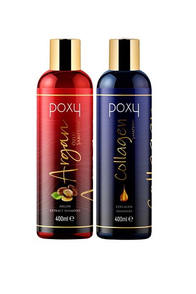 Poxy 400 Ml Argan Extract Care Shampoo - Collagen/Biotin Shampoo