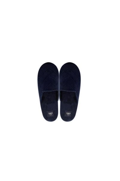 Twigy Ανδρικές παντόφλες σπιτιού Twigy Yy1072 Bako Navy Blue Silent Sole