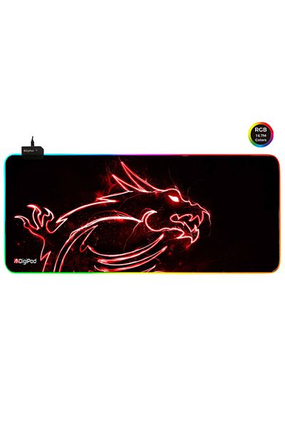Digipod لوحة ماوس ألعاب RGB لوحة ماوس ألعاب RGB مقاس 70x30 Xl لوحة ماوس ألعاب RGB قاعدة مضادة للانزلاق 4 مم