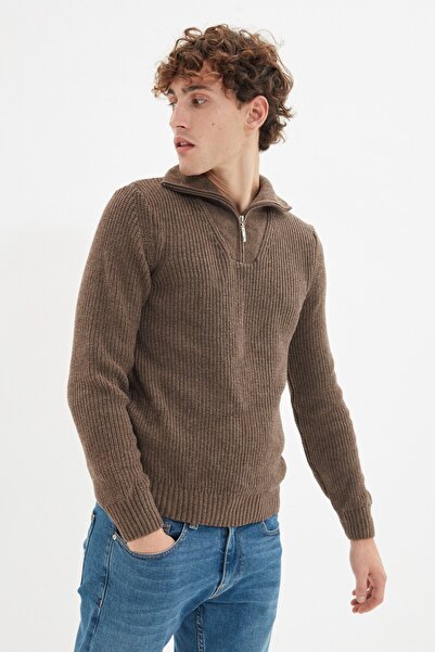 Trendyol Collection Sweater - Brown - Regular fit