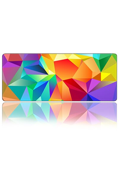 Xrades Renkli Üçgenler 90x40 Cm Xxl Gamings Oyuncu Mousepad